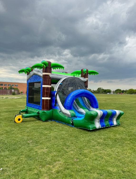 Timber Titan Thrill Combo Bounce House
